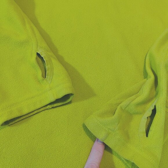 The North Face Mens Yellow Green Fleece Pullover Medium - Picture 4 of 8